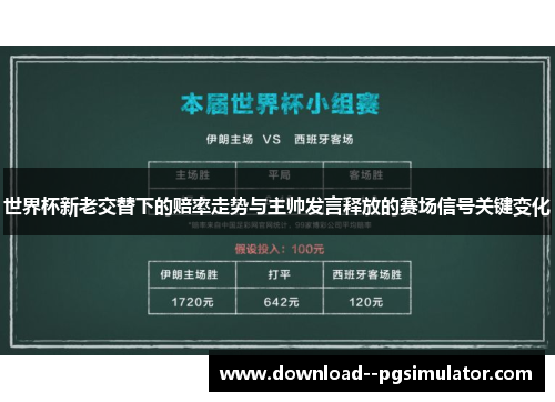 世界杯新老交替下的赔率走势与主帅发言释放的赛场信号关键变化